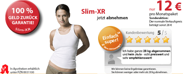 Slim XR Geld zurück Garantie